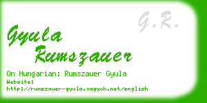 gyula rumszauer business card